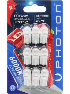 Prime Photon Ampul T10 W5W LED (9'lu Blister) Pht PH7017 B9