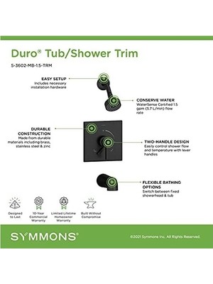 Prime S-3602-MB-1.5-TRM Duro Küvet/duş Kabı, Kollu ve Ikincil Entegre Ses Kontrolü, Mat Siyah
