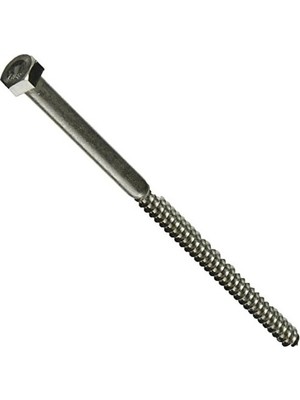 Prime The Group 964597 5/16 x 6 Inç Paslanmaz Çelik Altıgen Uçlu Vida, 10'lu Paket