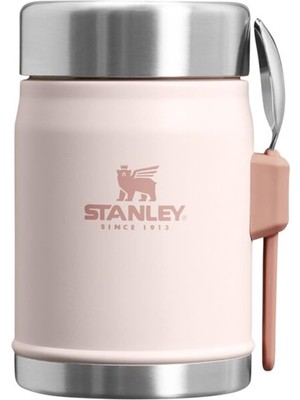 Stanley Classic Legendary Yemek Termosu + Kaşık 0.4 Litre - Pembe Kuvars (Rose Quartz) | Paslanmaz Çelik