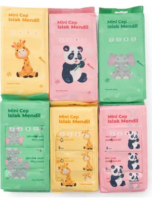Ms Aksu Mini Cep Islak Mendil 6 Paket 48'li 384 Mendil DMR-3125