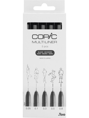 Ms Multılıner Siyah 5li Set