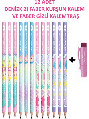Ms Denizkızı Kurşun Kalem 12'li Set 2b ve Gizli Kalemtraş