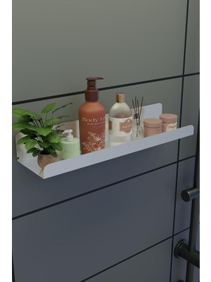 MSP 3m Ultra Güçlü Yapışkanlı Beyaz Mutfak&banyo Rafı, Çok Amaçlı Organizer Raf MT95B