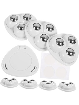 MSP Home 4 Adet Mini Mobilya Tekeri,aırfrey Için Teker,çok Amaçlı Eşya Tekeri,yapışkanlı Çok Amaçlı Teker (Büyük, 4)