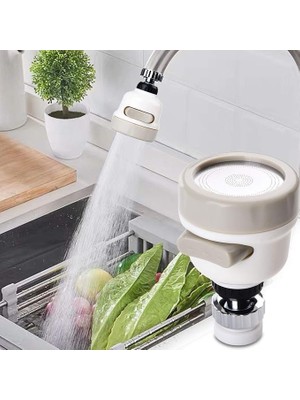 MSP 360° Ayarlanabilir Musluk Başlığı – Su Tasarruflu Lavabo Ucu, 3 Farklı Püskürtme Modu, Sıçramaya Dayanıklı Tasarım | Mutfak ve Banyo Lavaboları Için Döner Musluk Başlığı