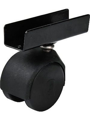 MSP 434 U Tablalı Dönerli Mobilya Tekerleği 40 mm - 22X75 mm Tabla 51 mm Yükseklik 20 kg Taşıma Kapasiteli Pp Plastik Çift Tekerlekli Iç Mekan Sehpa ve Sehpa Tekeri - 4 Adet