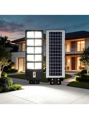 MSP Solar Güneş Enerjili Dış Mekan Sokak Lambası - Bahçe Aydınlatması, Hareket Sensörlü Projektör, IP65 Su Geçirmez Avlu ve Otopark Aydınlatma Armatürü
