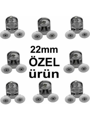 MSP Tekerli Cam Duşakabin Teker Takımı 8 Adet Krom Rulman Set Duşkabin Montaj Seti Tse'li Süper Set