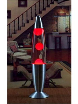 MSP Büyük Boy Lav Lambası Lava Lamp 41 Cm, Kırmızı, 10 x 10