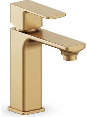 MSP Lavabo Bataryası Mat Altın Fırçalı (Brushed Gold) Modern Lavabo Musluğu | 159401018
