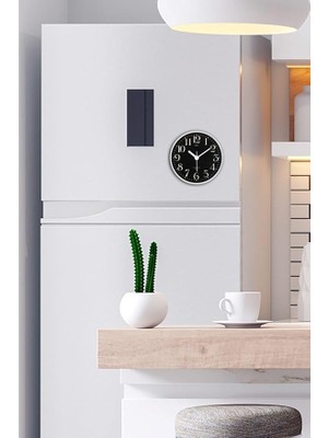 MSP Kiely Mıknatıslı Siyah Buzdolabı Saati 11 cm Bds-Y MYK2047