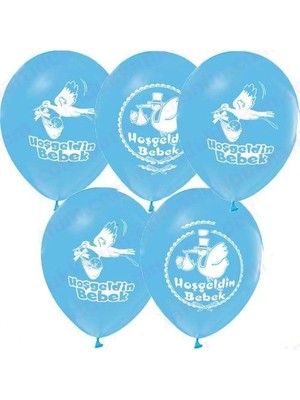 MSP Geldin Bebek Balonu 10 Adet), Mavi