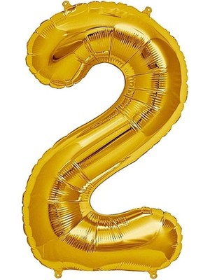 MSP Balon 40 Inç 100 cm 2 Rakam Gold