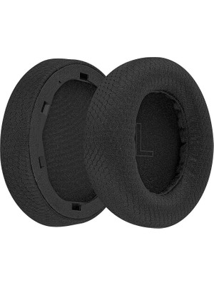 MSP Soundcore Life Q30 / Q35 Bt Yedek Kulak Süngeri Pedi Örgü Kumaş Mesh Kulak Köpüğü Kulak Yastıkları (Siyah)