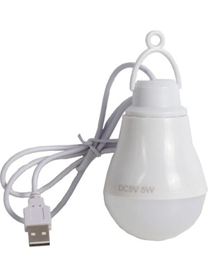 MSP Power Master USB Kablolu 5 Watt Beyaz LED Ampul%90 Enerji Tasarrufu Renkli
