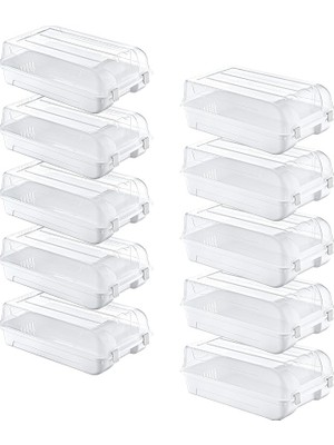 MSP 10'lu Set 5 Kadın & 5 Erkek Beyaz Ayakkabı Kutusu