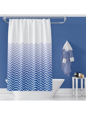 Banyo Perdesi 1X100X200 Tek Kanat Duş Perdesi Halka Hediyeli Duşakabin Perdesi 1870