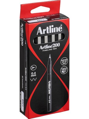 MSP 200N Fine Keçe Uçlu Yazı Kalemi, 0.4 Mm, Gri