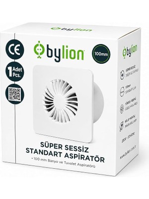 MSP Sessiz Banyo Aspiratörü, 40 Db, 18 W Düşük Enerji Tüketimi, 90 M3/h Hava Debili, 230 V, Havalandırma Fanı, Banyo, Tuvalet, Mutfak, Garaj Için, Nem, Koku, Duman, Buhar Tahliye Fanı (100 Mm)
