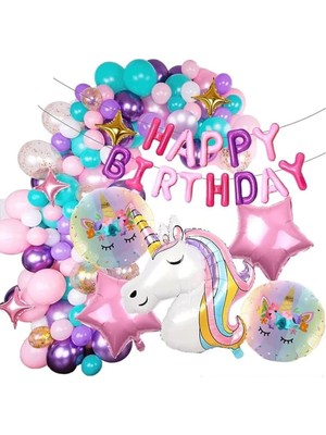 MSP Balonlu Happy Birthday Balon Set