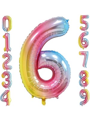 MSP Gitti 6 Rakam 32 Inc 80 cm Gokkusagı Folyo Balon