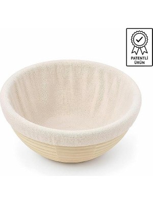 MSP Ekmek Hamur Mayalama Sepeti Bezli 22X9 cm Yuvarlak 22X9 Bezli