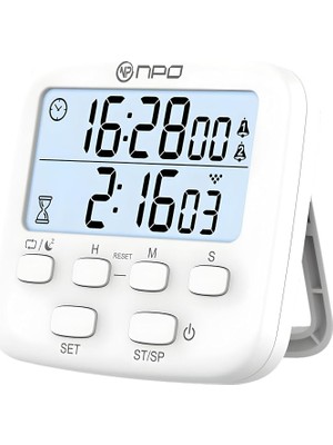 MSP NPT19 Çift Sayaçlı Dijital Kronometre Pomodoro Motivasyon Saati