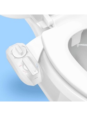 MSP Bidet Neo 320 Plus – Yeni Nesil Sıcak Su Bide Klozet Kapağı Eklentisi, Yenilikçi Ez-Kaldırma Menteşeleri, Çift Nozullu ve 360° Kendini Temizleme Modu (Beyaz)
