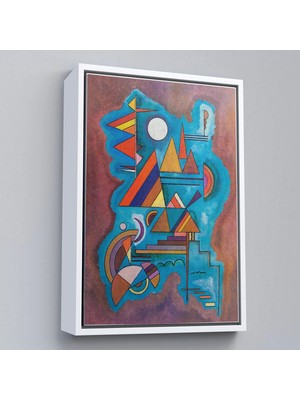 Uslucan Alışveriş Ahşap Çerçeveli Wassily Kandinsky - Ayakta Duran Tablo - STANDING-7498
