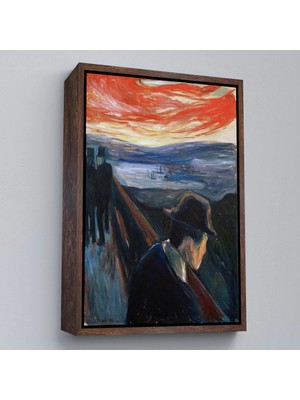 Uslucan Alışveriş Ahşap Çerçeveli Edvard Munch - Çaresizlik Tablosu - DESPAIR-8108
