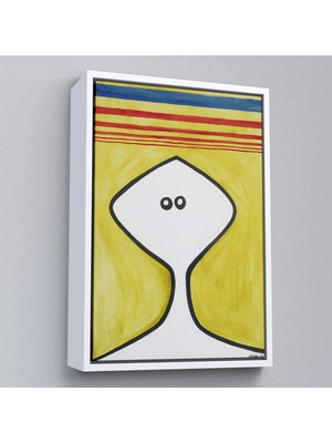 Uslucan Alışveriş Ahşap Çerçeveli Alexander Calder - Soyut Kafa Tablosu - HEAD-7321