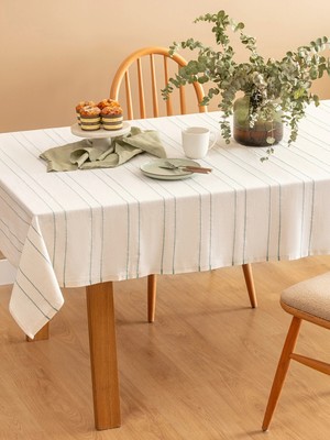 Lc Waikiki Yeni Sezon Çizgi Nakışlı Masa Örtüsü 150X200 cm