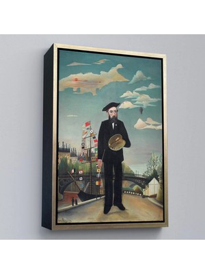 Uslucan Alışveriş Ahşap Çerçeveli Henri Rousseau Kendi Tablosu - SELF-PORTRAIT-7361