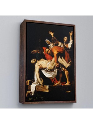 Uslucan Alışveriş Ahşap Çerçeveli Caravaggio - Isa'nın Gömülmesi Tablo - The Entombment Of CHRIST-7427