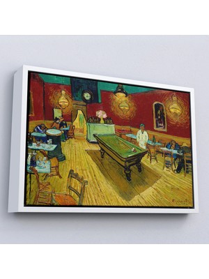 Uslucan Alışveriş Ahşap Çerçeveli Vincent Van Gogh - Gece Kahvesi Tablosu - The Night CAFE-7161