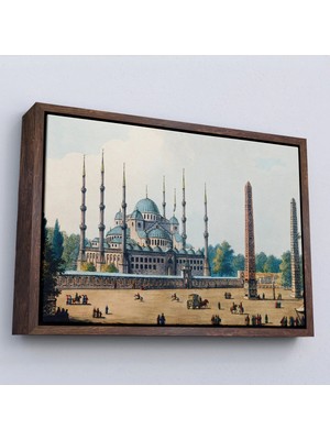 Uslucan Alışveriş Ahşap Çerçeveli Sultan Ahmet Cami Osmanlı Dönemi TABLOSU-7032