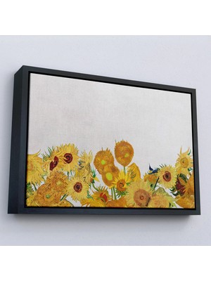 Uslucan Alışveriş Ahşap Çerçeveli Vincent Van Gogh - Ayçiçekleri TABLO-7149