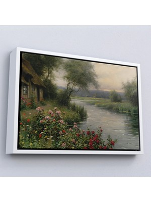 Uslucan Alışveriş Ahşap Çerçeveli Louis Aston Knight, A River In Normandy Isimli Tablosu