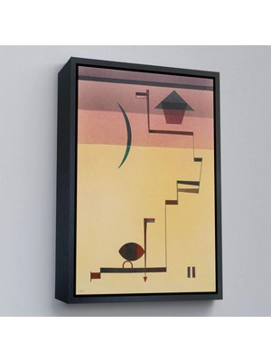 Uslucan Alışveriş Ahşap Çerçeveli Wassily Kandinsky - Eckig Açısal TABLO-7490
