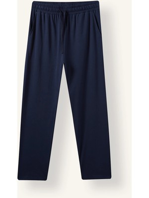 DeFacto %100 Pamuk New Regular Fit Beli Bağcıklı Düz Paça Pijama Altı J0321AX26AU
