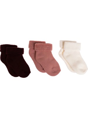 Hellobaby Kız Bebek 3lü Havlu Çorap
