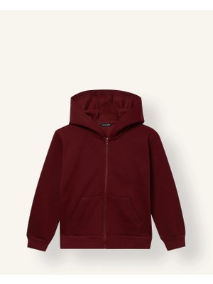 DeFacto Fermuarlı Kanguru Cepli Kapüşonlu Basic Sweatshirt Hırka Kız Çocuk C8110A826AU