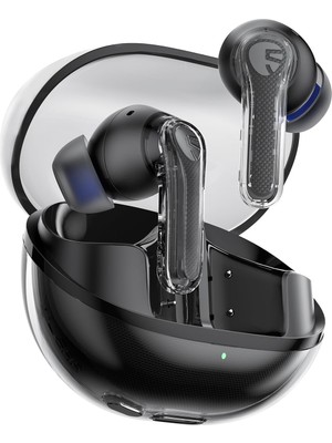 Merfi Store Clear Siyah Bluetooth Kulaklık, Kablosuz Kulak Içi Kulaklık, Bluetooth 5.3, 40 Saat Oynatma Süresi, 12 mm Sürücü ve Enc'li Çift Mikrofon, Net Aramalar, Oyun Modu, Uygulama Kontrolü