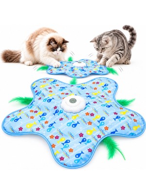 Hareketli Interaktif Kedi Oyun Matı - USB Şarjlı - 3 Oyun Modu  Nemere