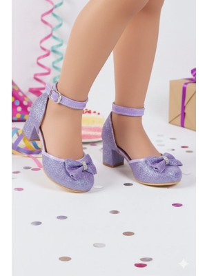 NeSe Shoes Kız Çocuk Fiyonklu Prenses Topuklu Ayakkabı — Mormor