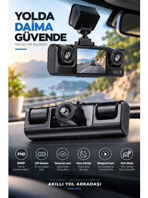 Astraltech Çift Kameralı 1080P Full Hd Araç Kayıt Kamerası