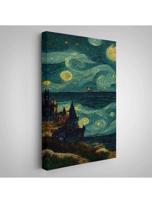 Uslucan Alışveriş Vincent Van Gogh Tarzı Dalgalı Deniz TABLOSU-7689