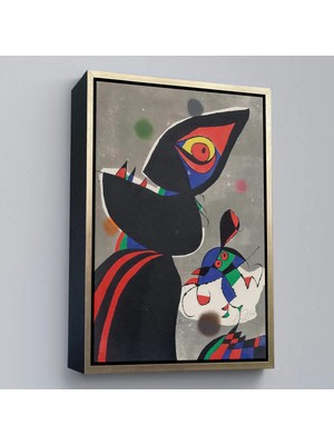 Uslucan Alışveriş Ahşap Çerçeveli Joan Miro - Gaudi TABLO-7307