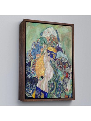Uslucan Alışveriş Ahşap Çerçeveli Gustav Klimt - Bebek Beşiği Tablo - Baby CRADLE-8073